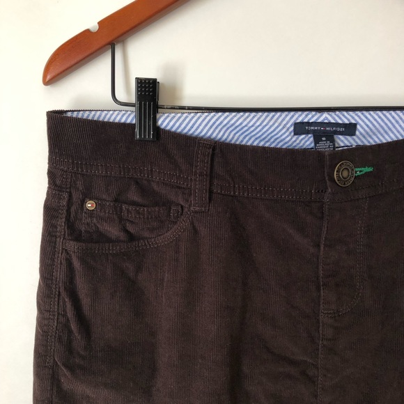 Tommy Hilfiger Chocolate Brown Corduroy Skirt Size 10 - Picture 2 of 11